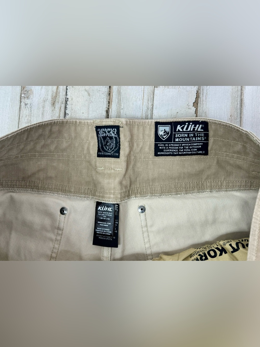 Kuhl Renegade Rock 36x32 Men's Outdoor Hiking Trail Pants, 6 pockets, khaki - Picture 4 of 11